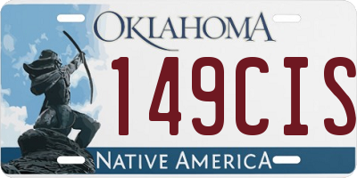 OK license plate 149CIS