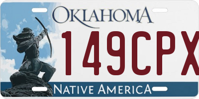 OK license plate 149CPX