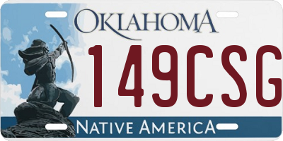OK license plate 149CSG