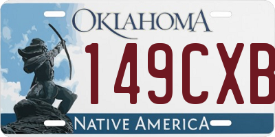 OK license plate 149CXB