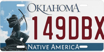 OK license plate 149DBX