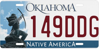 OK license plate 149DDG