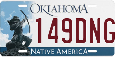 OK license plate 149DNG