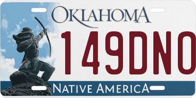 OK license plate 149DNO