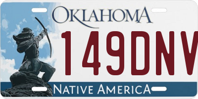 OK license plate 149DNV