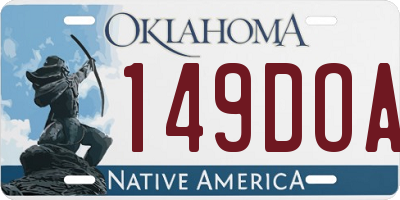 OK license plate 149DOA