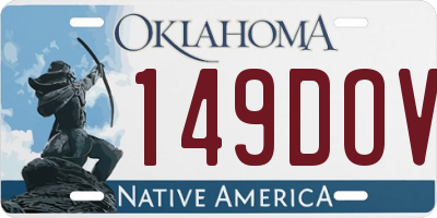 OK license plate 149DOV
