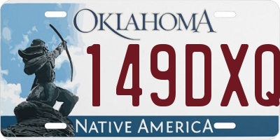 OK license plate 149DXQ