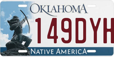 OK license plate 149DYH