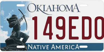 OK license plate 149EDO