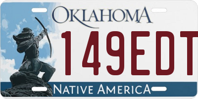 OK license plate 149EDT