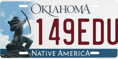 OK license plate 149EDU