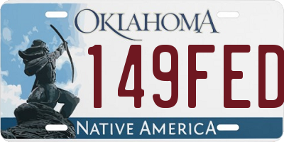 OK license plate 149FED