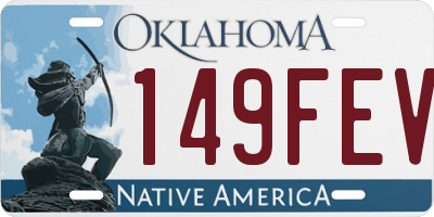 OK license plate 149FEV