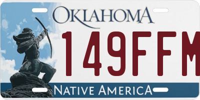 OK license plate 149FFM