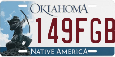 OK license plate 149FGB