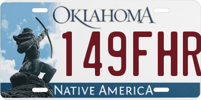 OK license plate 149FHR
