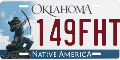 OK license plate 149FHT