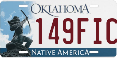 OK license plate 149FIC