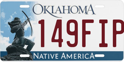 OK license plate 149FIP