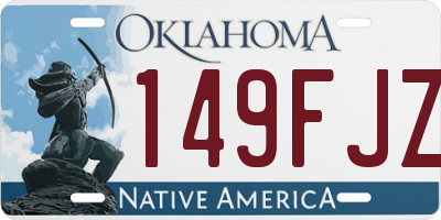 OK license plate 149FJZ