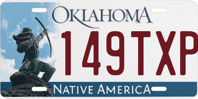 OK license plate 149TXP