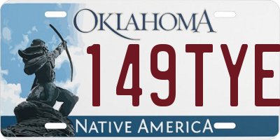 OK license plate 149TYE
