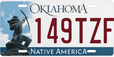 OK license plate 149TZF