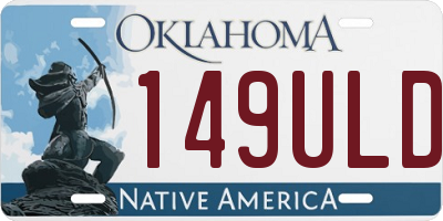 OK license plate 149ULD