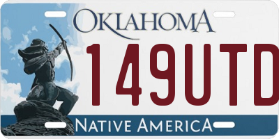OK license plate 149UTD