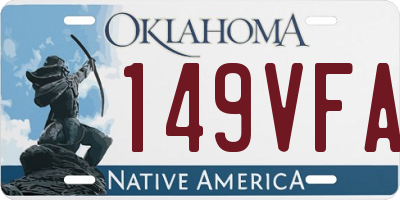 OK license plate 149VFA