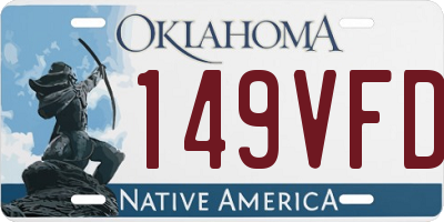 OK license plate 149VFD