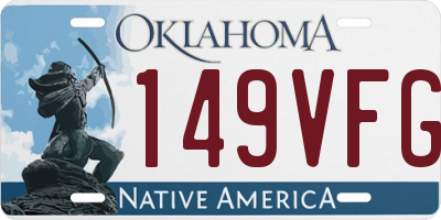 OK license plate 149VFG
