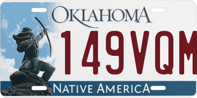 OK license plate 149VQM