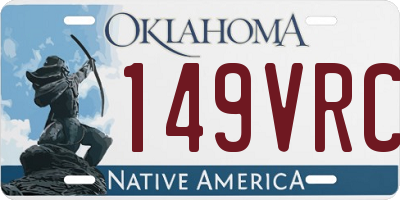 OK license plate 149VRC