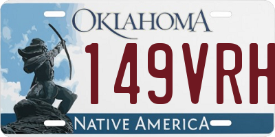 OK license plate 149VRH