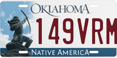 OK license plate 149VRM
