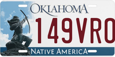 OK license plate 149VRO