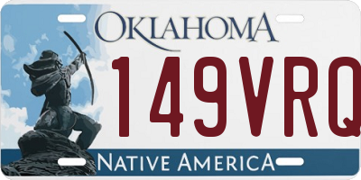 OK license plate 149VRQ