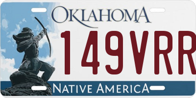 OK license plate 149VRR