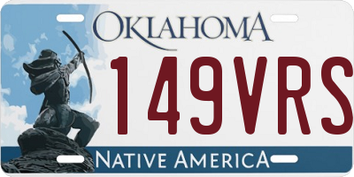 OK license plate 149VRS