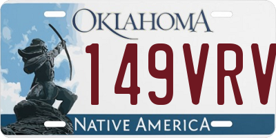 OK license plate 149VRV
