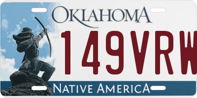 OK license plate 149VRW