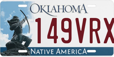 OK license plate 149VRX