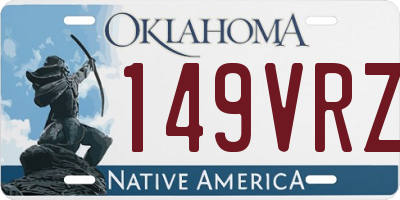 OK license plate 149VRZ
