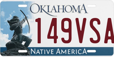 OK license plate 149VSA