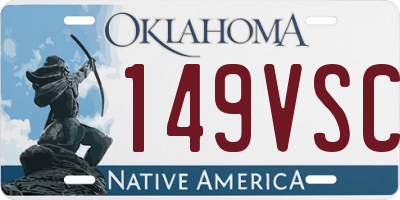 OK license plate 149VSC