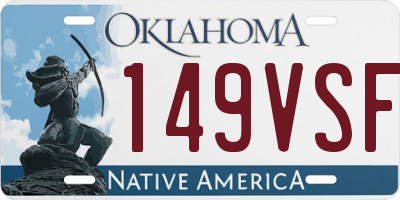 OK license plate 149VSF