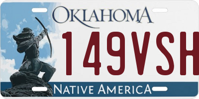 OK license plate 149VSH