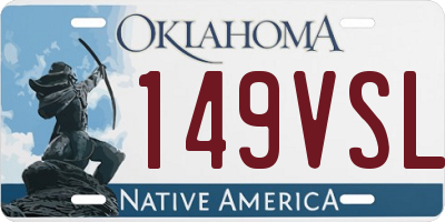 OK license plate 149VSL